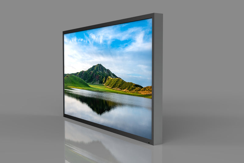 Brightlink 4k 60Hz  55” High Brightness / High Durability 700nit IP55 Outdoor smart TV’s using L.G panels with protective glass.